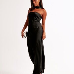 NWT Abercrombie and Fitch black strapless dress size L